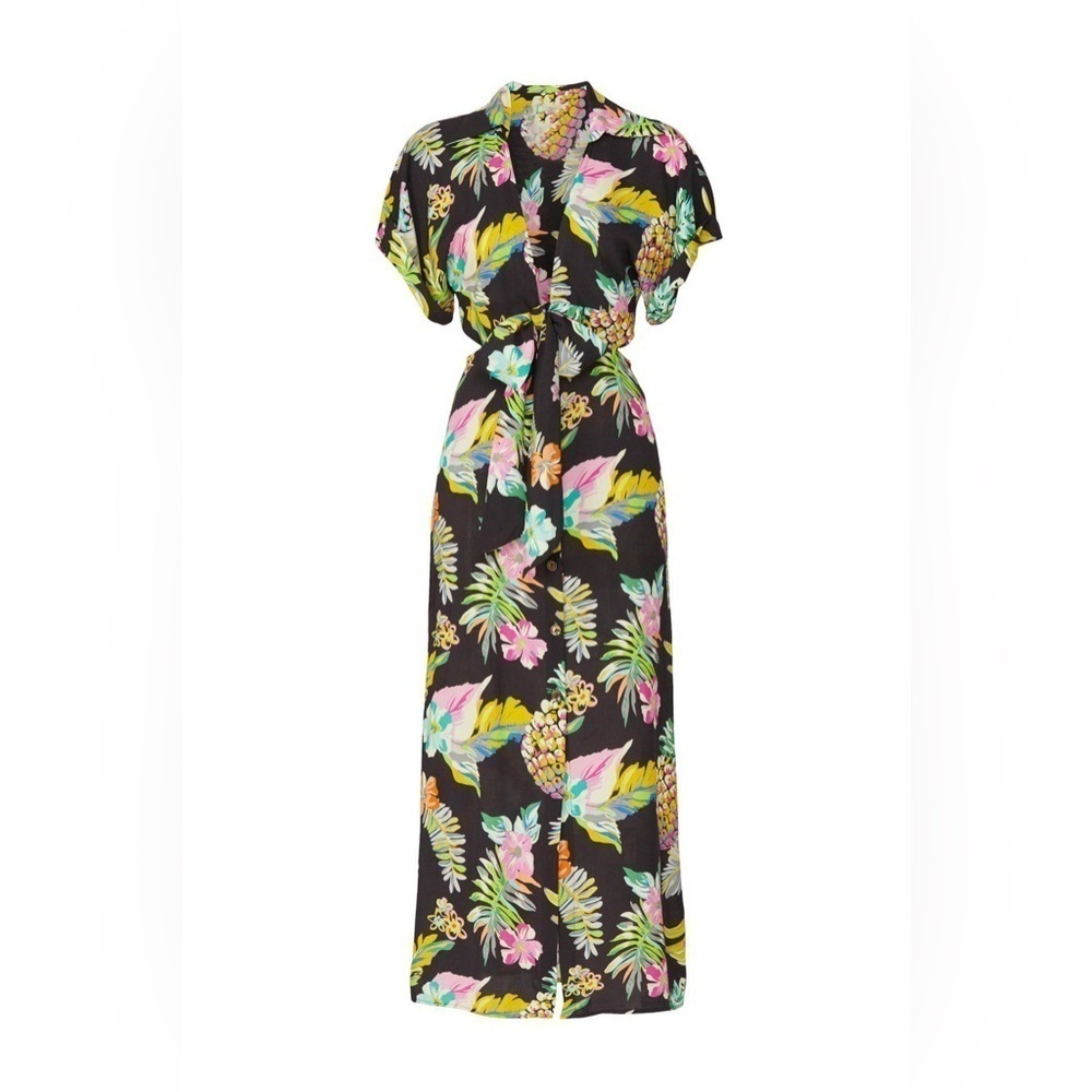 New! Le Superbe Mai Tai Might I Dress in Black Tropical Cali 🌴🌸 size 10 - Picture 5 of 9